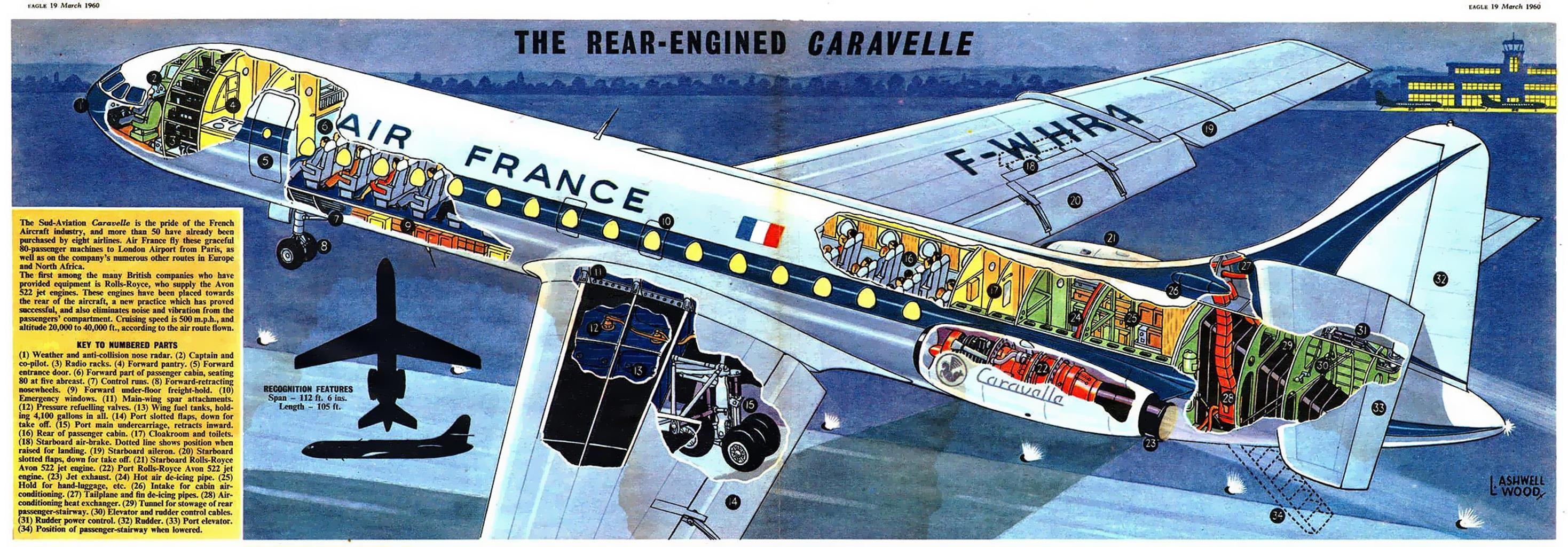 Первый серийный лайнер Caravelle F-WHRA